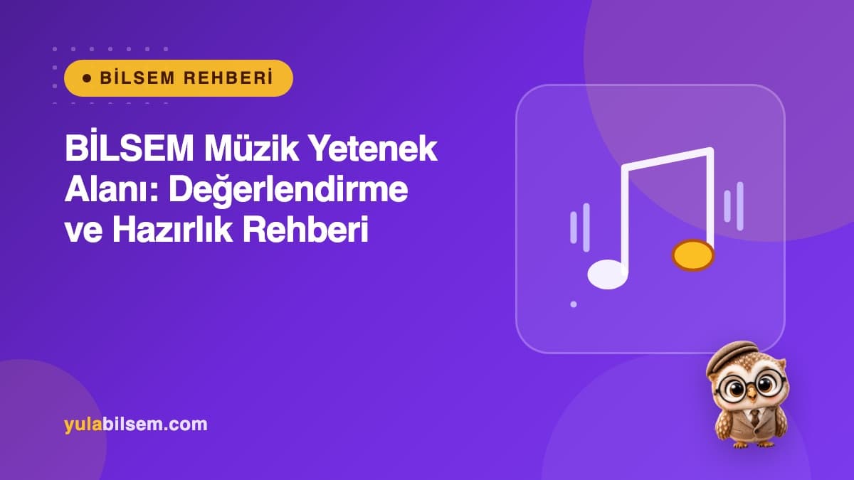 BİLSEM müzik yetenek alanı rehberi kapak görseli — ritim çalışması yapan, elinde marakas tutan ilkokul öğrencisi